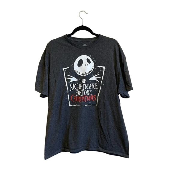 Disney XL gray short sleeve t-shirt The Nightmare Before Christmas fandom - Picture 1 of 7